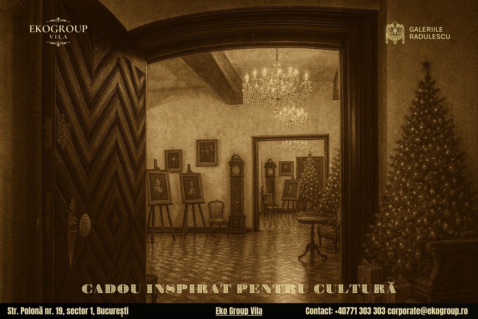 Un cadou de Crăciun plin de farmec și istorie: acces la expoziția „Crăciunul anilor ’30” la Eko Group Vila